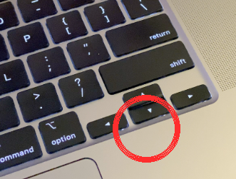 Arrow keys control reference